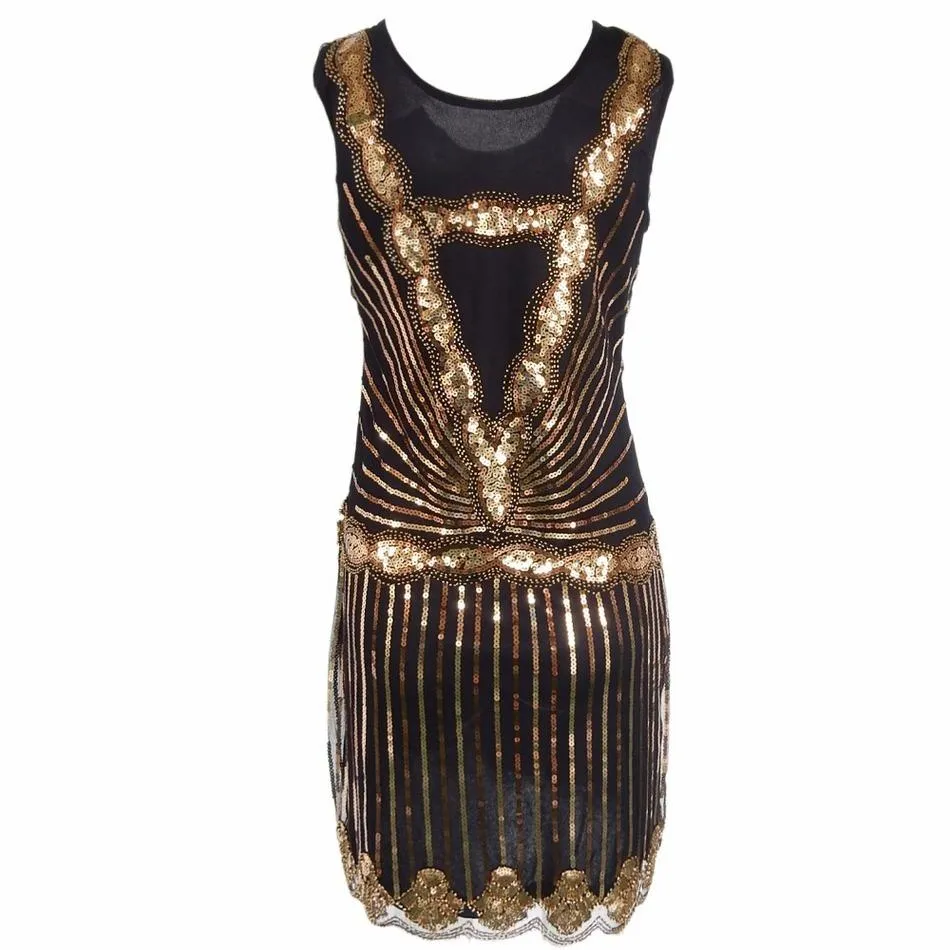 1920s Gatsby Style Dress Vintage Art Deco Sequin Inspired Great Gatsby|JAOSWISH