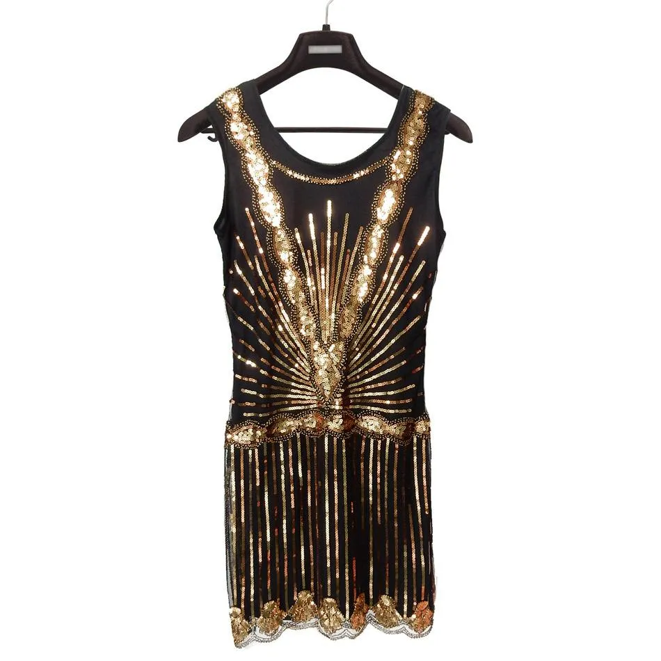 1920s Gatsby Style Dress Vintage Art Deco Sequin Inspired Great Gatsby|JAOSWISH