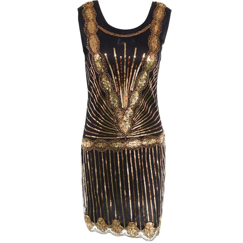 1920s Gatsby Style Dress Vintage Art Deco Sequin Inspired Great Gatsby|JAOSWISH