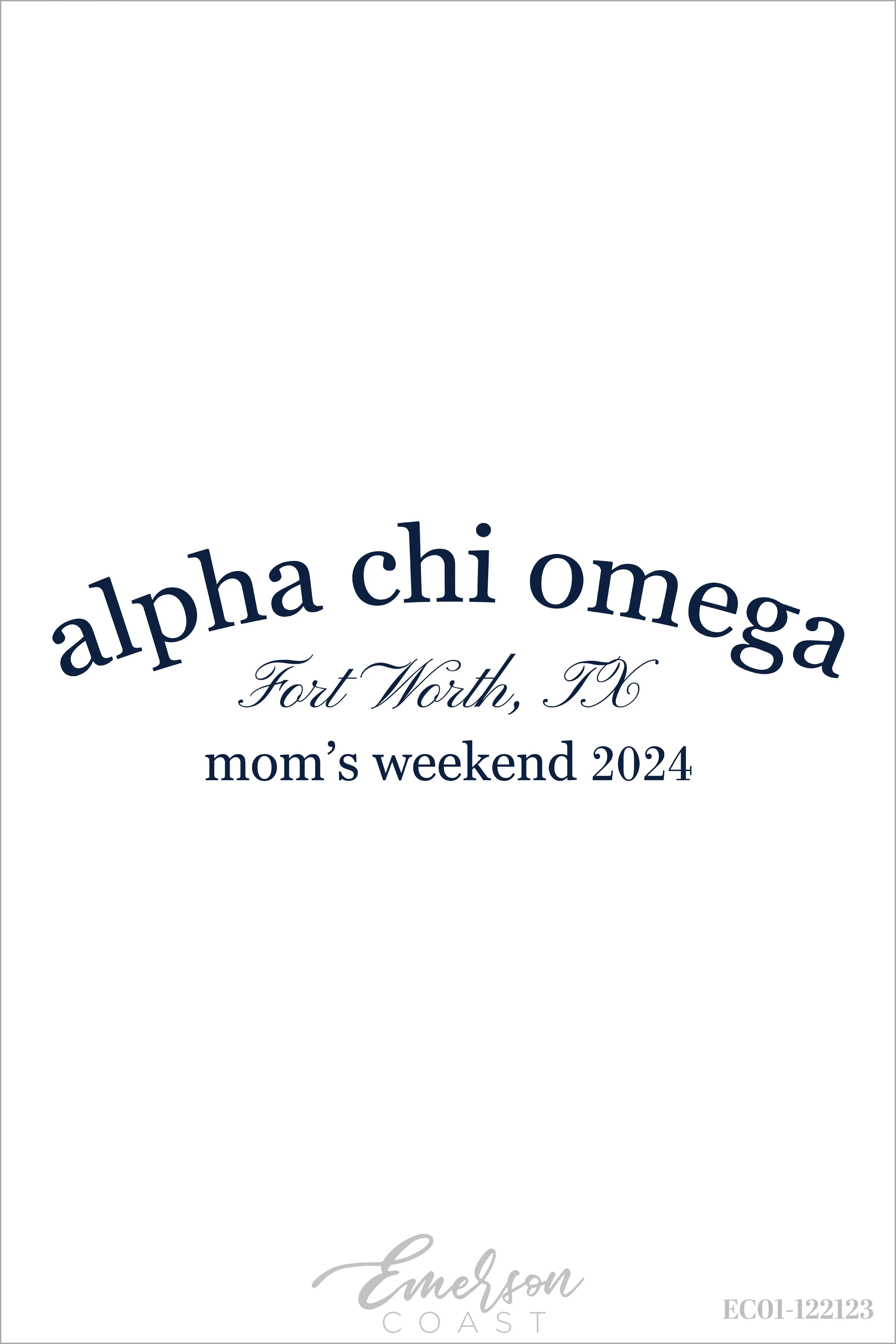 Alpha Chi Omega Texas Christian University Mom's Weekend T-Shirt