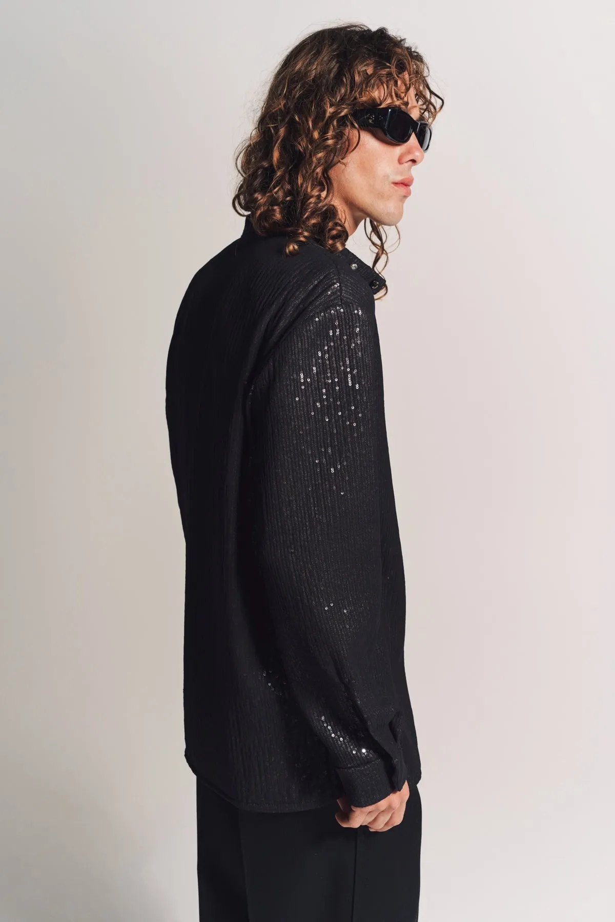 AMIRI | LONG SLEEVE SEQUINED SHIRT