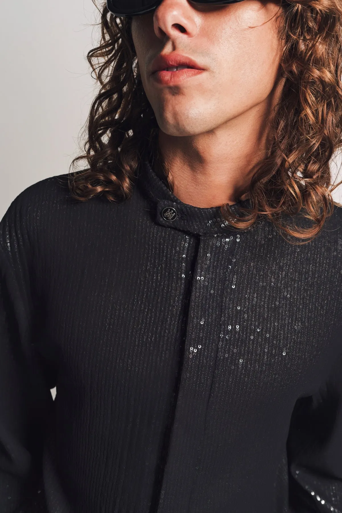 AMIRI | LONG SLEEVE SEQUINED SHIRT