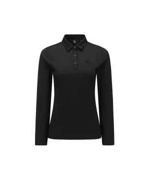 ANEW Golf Women's Collar Point Long T-Shirt - Black