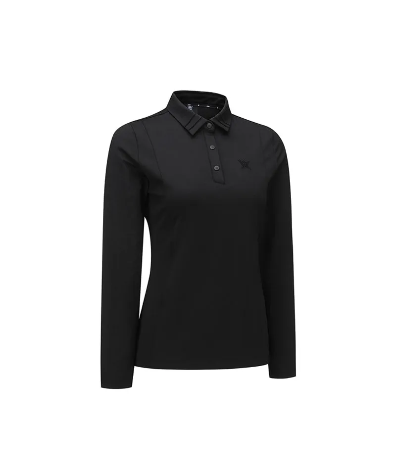 ANEW Golf Women's Collar Point Long T-Shirt - Black