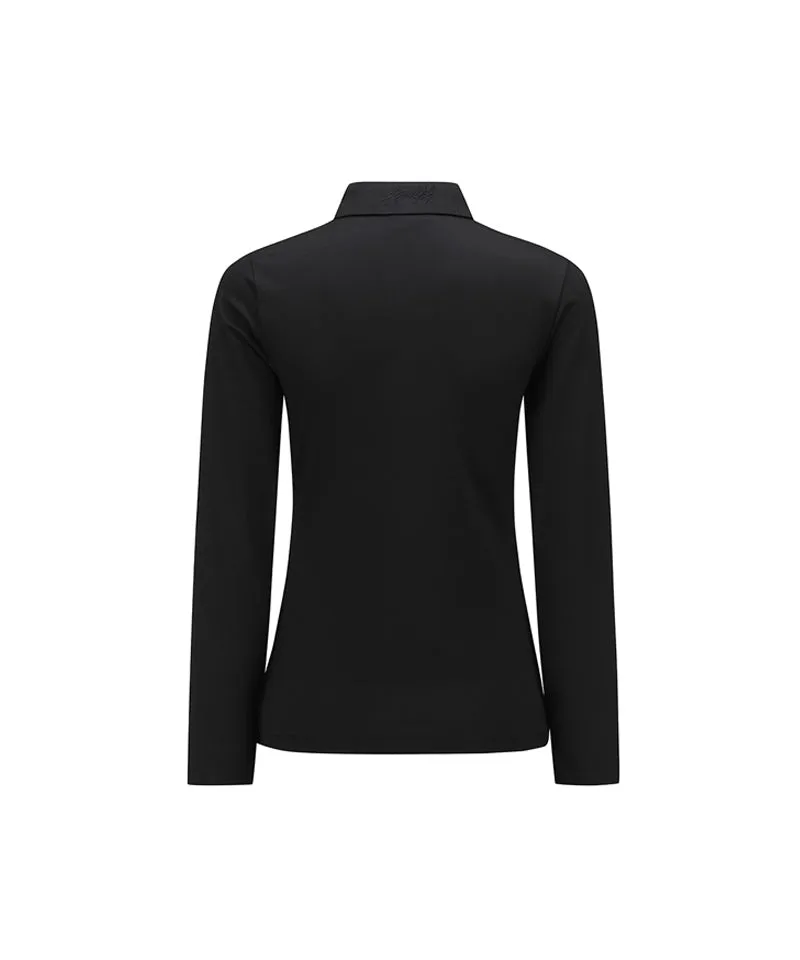 ANEW Golf Women's Collar Point Long T-Shirt - Black