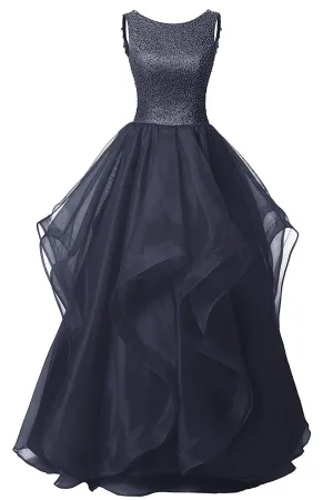Asymmetric Ball Gown Evening Dress