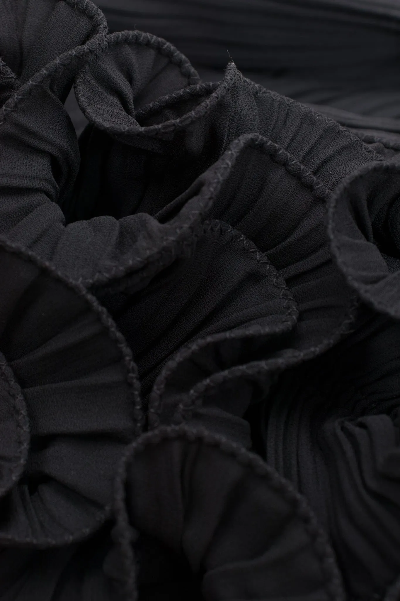 Asymmetrical Ruffle Sleeve Gown