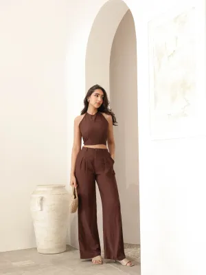 Back Elasticated Wide Leg Pant