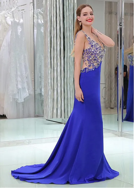 Backless Cut-out Mermaid Prom Dress