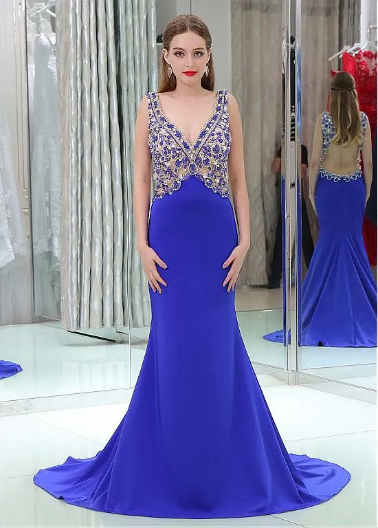 Backless Cut-out Mermaid Prom Dress