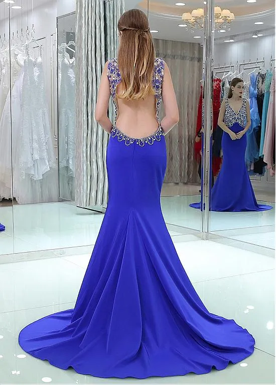 Backless Cut-out Mermaid Prom Dress