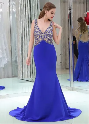 Backless Cut-out Mermaid Prom Dress