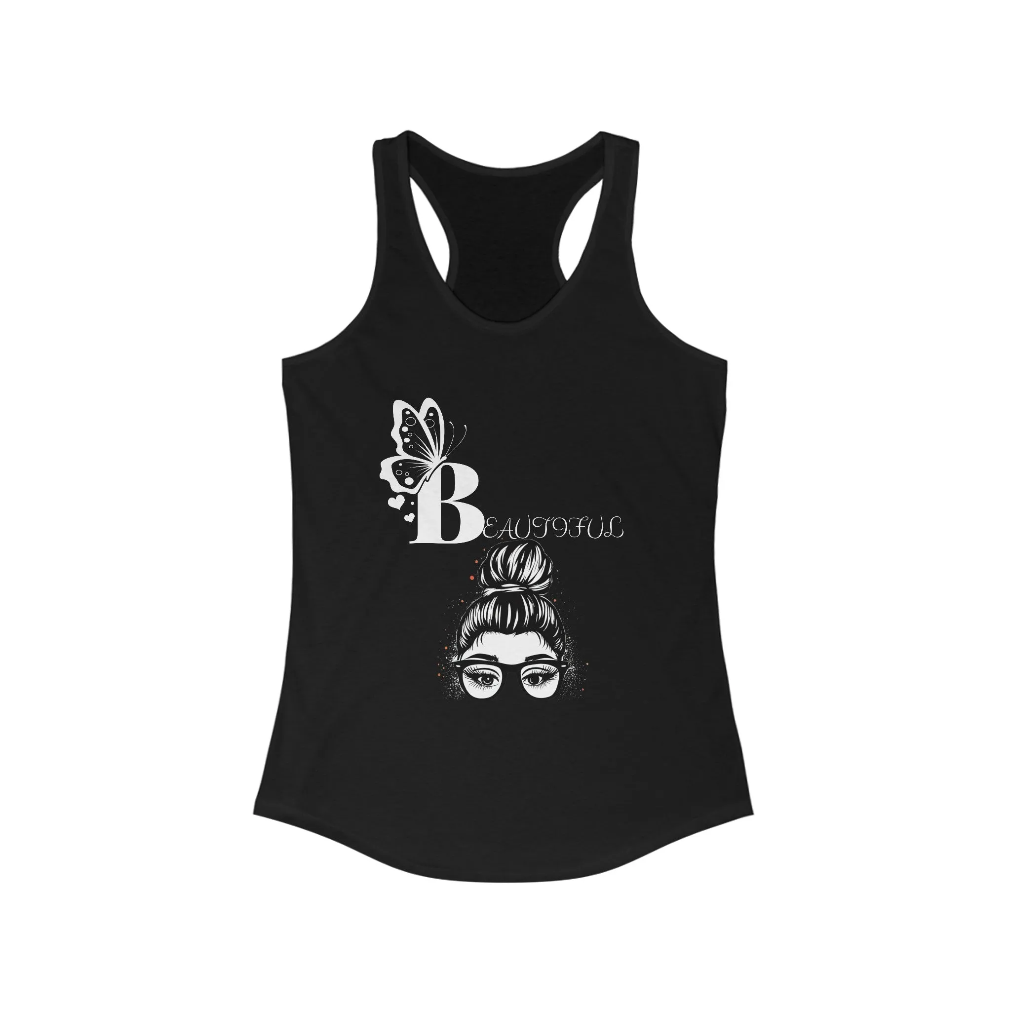Beautiful Butterfly Monogram Racerback Tank for Teenage Girls