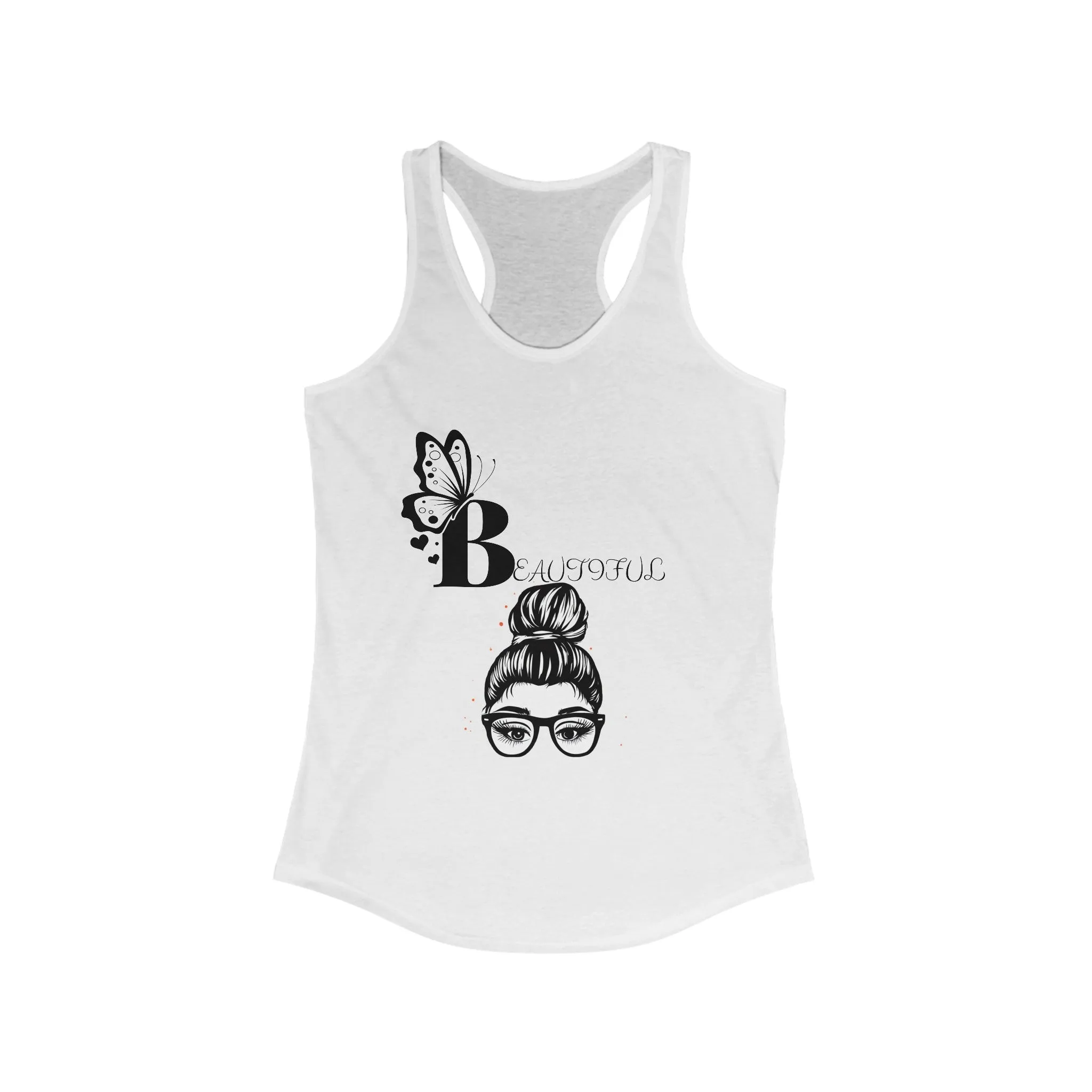 Beautiful Butterfly Monogram Racerback Tank for Teenage Girls