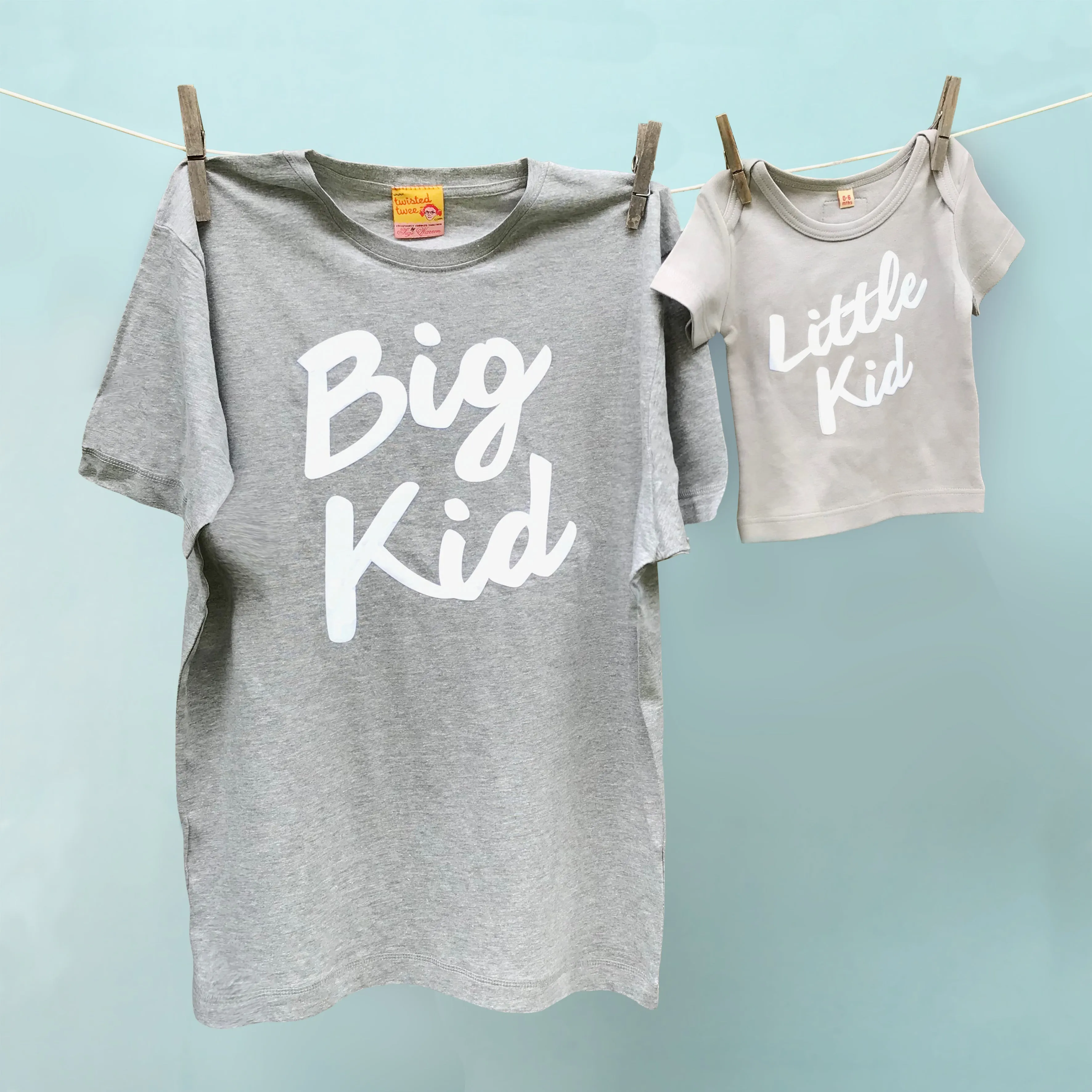 Big Kid / Little Kid matching t shirts for dad and child
