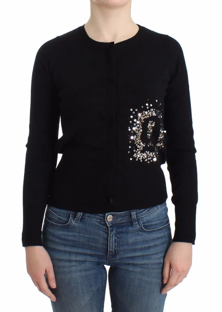 Black twinset cardigan top
