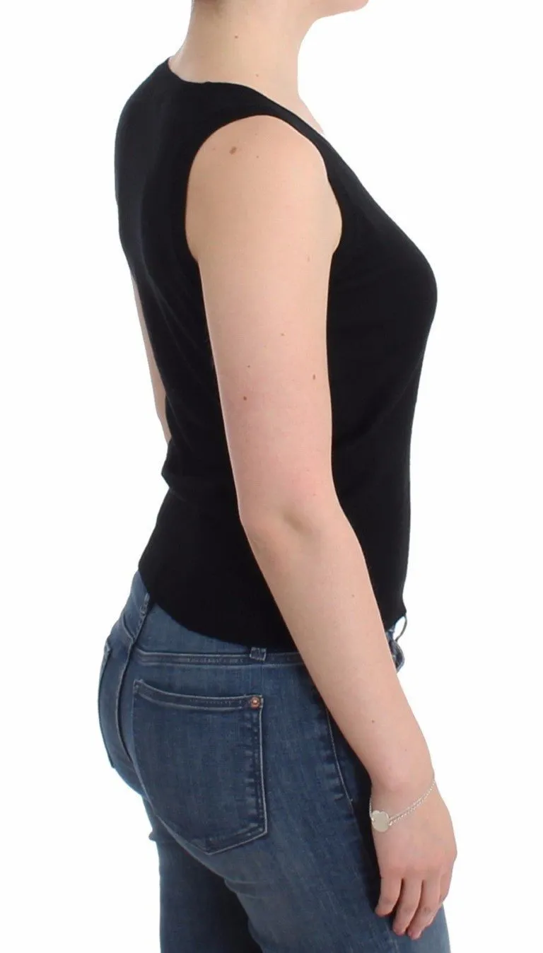 Black twinset cardigan top