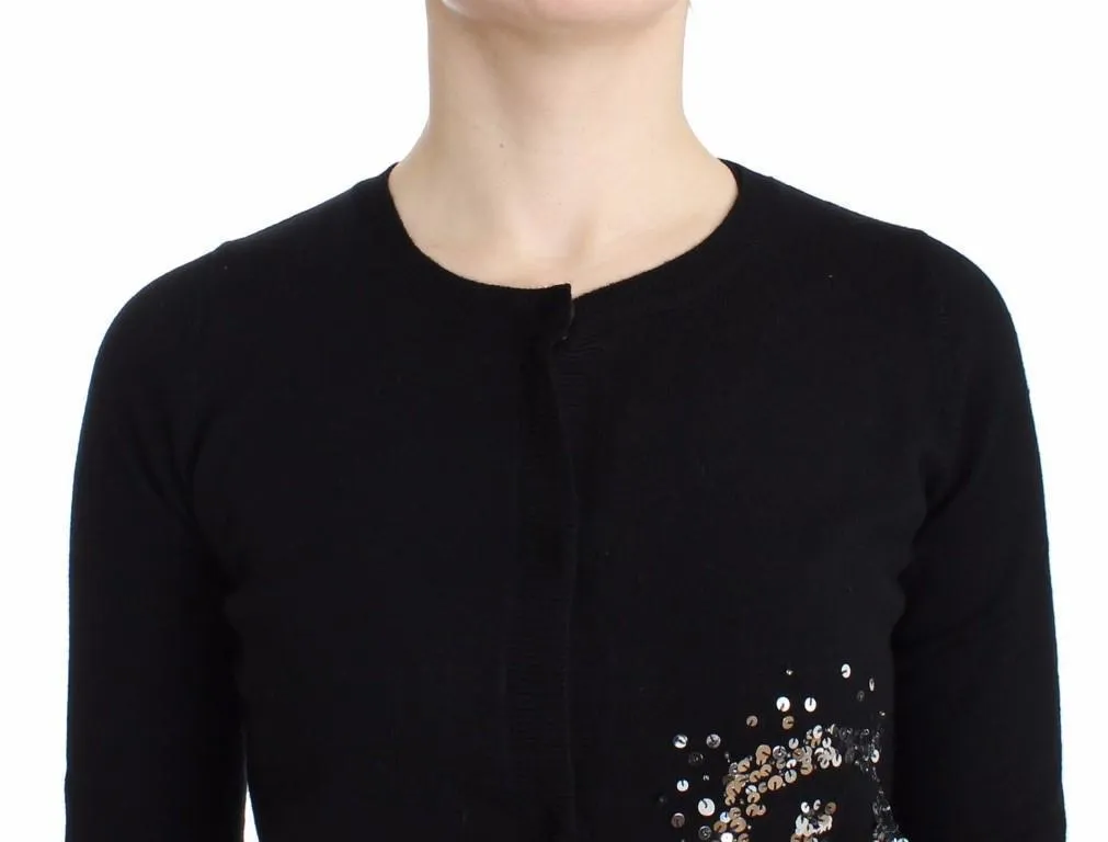Black twinset cardigan top