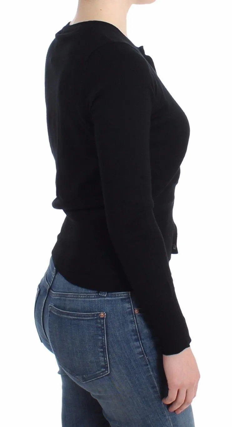 Black twinset cardigan top