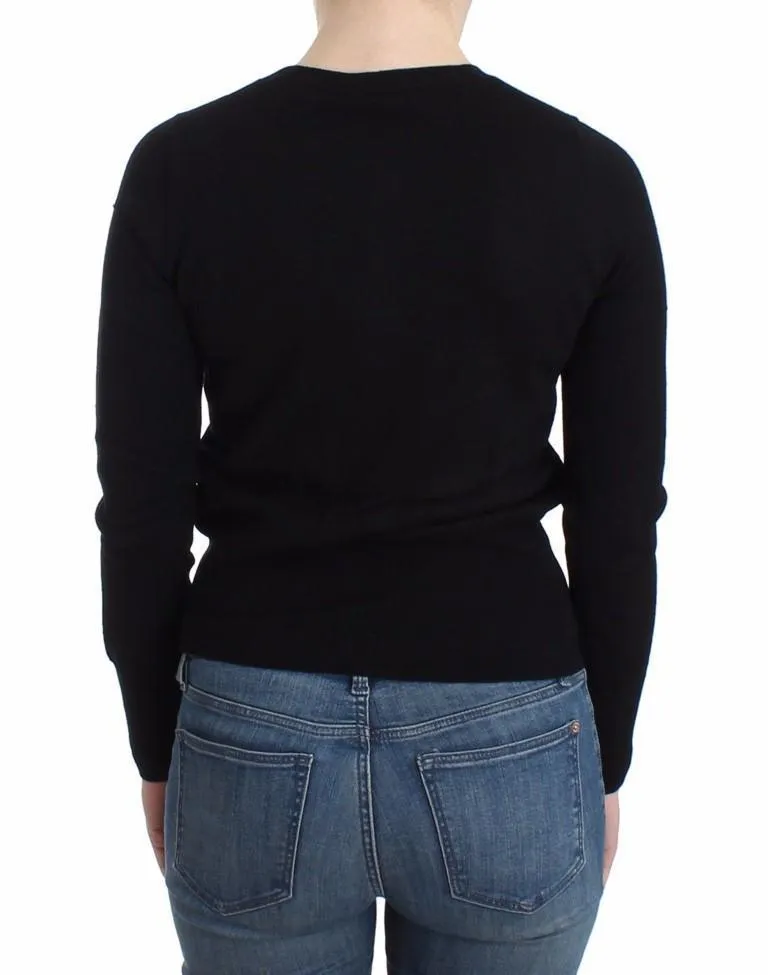 Black twinset cardigan top