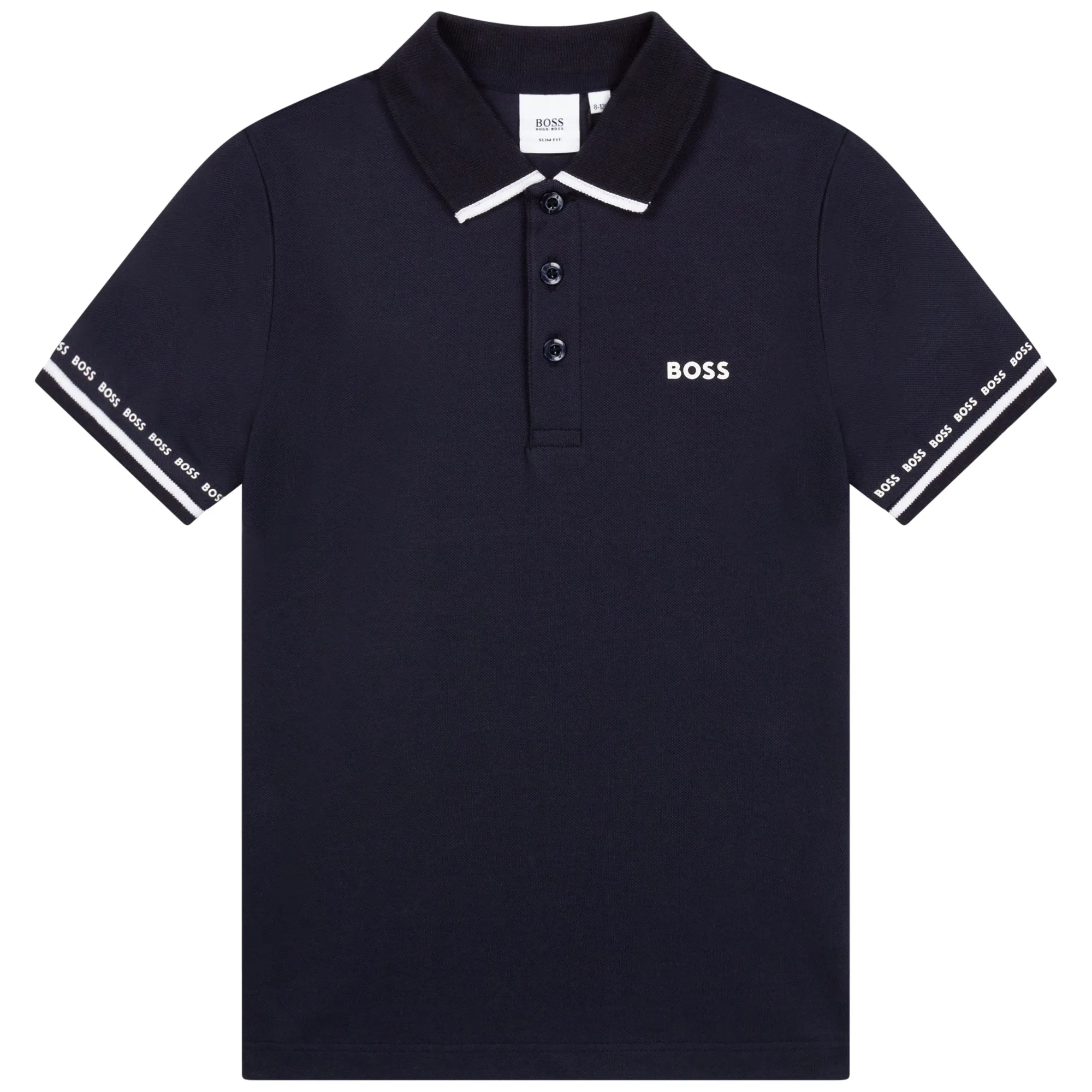 BOSS Pique Knit Polo Shirt - Navy