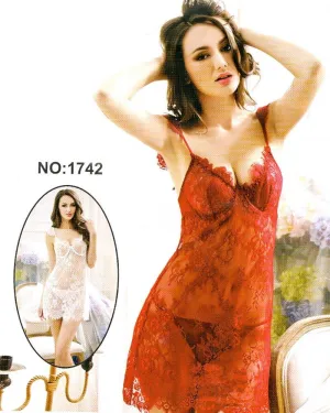 Bridal Sexy Transparent Short Nighty - 1742