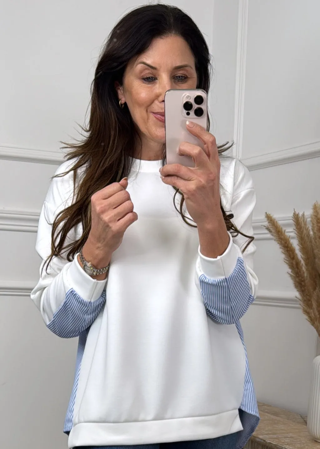 Bridget Cream Dual Style Sweatshirt
