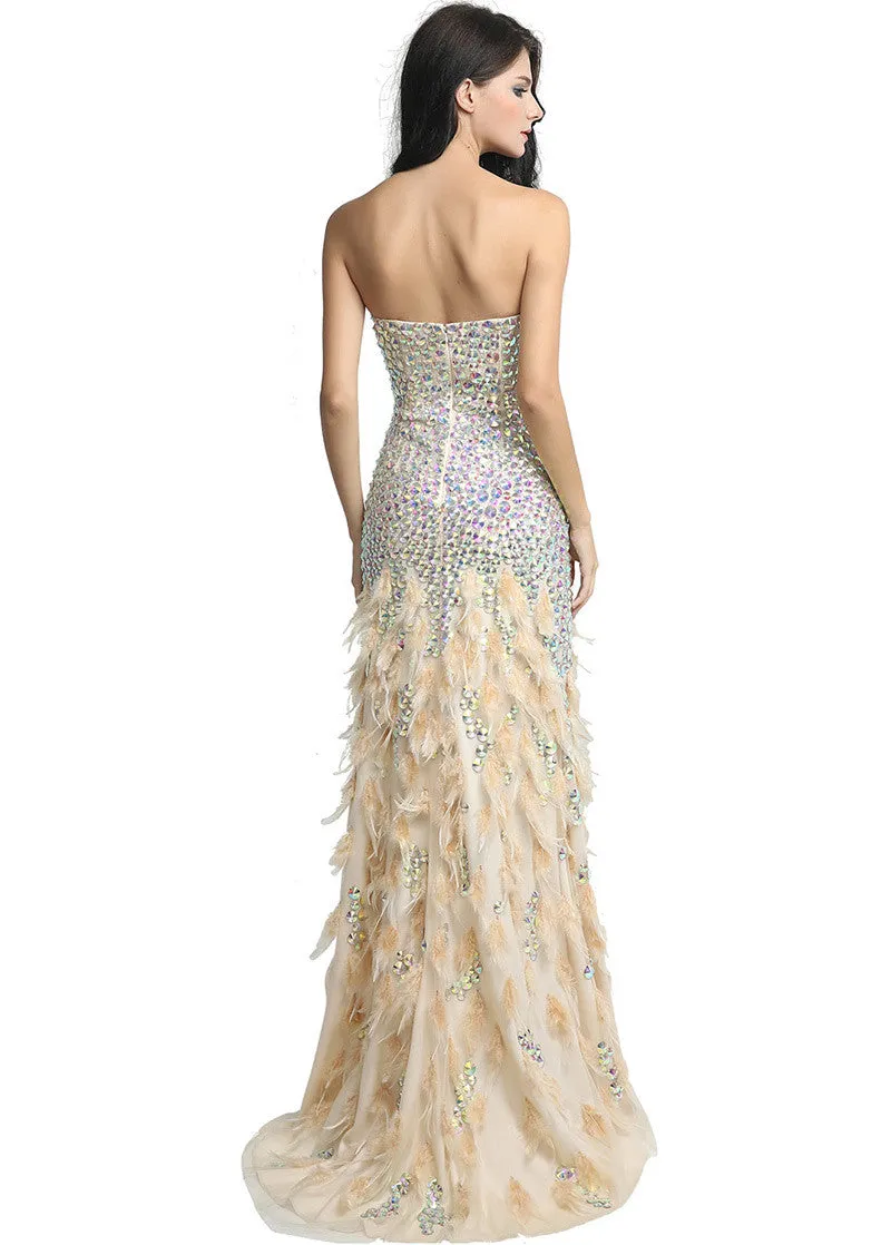 Brilliant Evening Dress With Slit