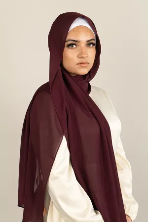 BURGUNDY BLISS Crepe Chiffon