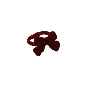 Burgundy Velvet Bow Adjustable Ring