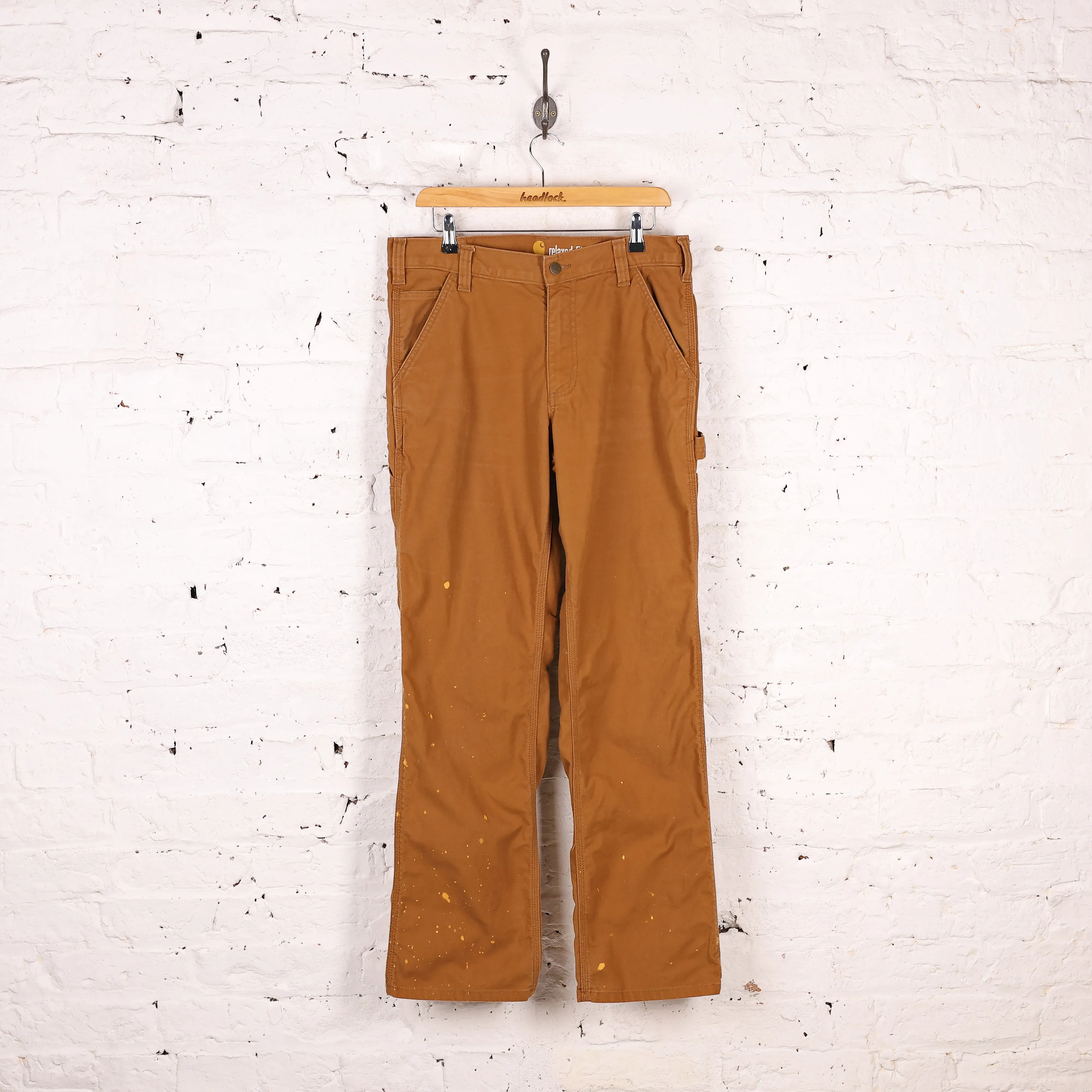 Carhartt Relaxed Fit Work Pants Trousers - Sand - M