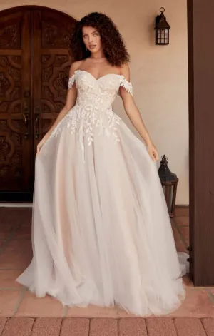 Casablanca Size 10 BL440 Wyatt Silver Blush/Nude/Ivory Gown