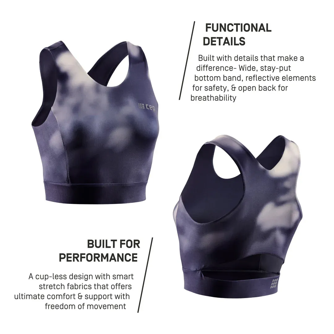 CEP | Run Bloom Crop Top | Women's | Blue/White