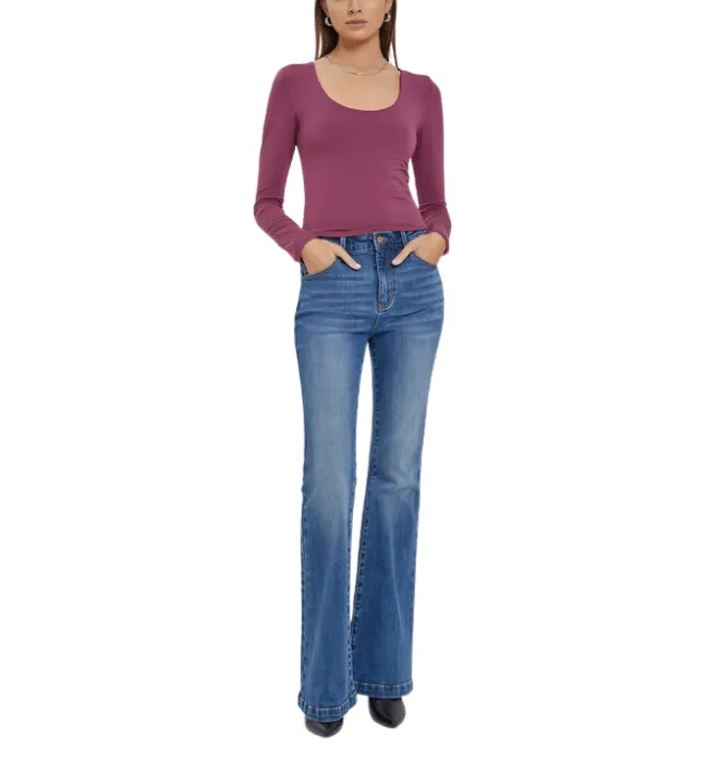 Claire Basic Fitted Long Sleeve Top