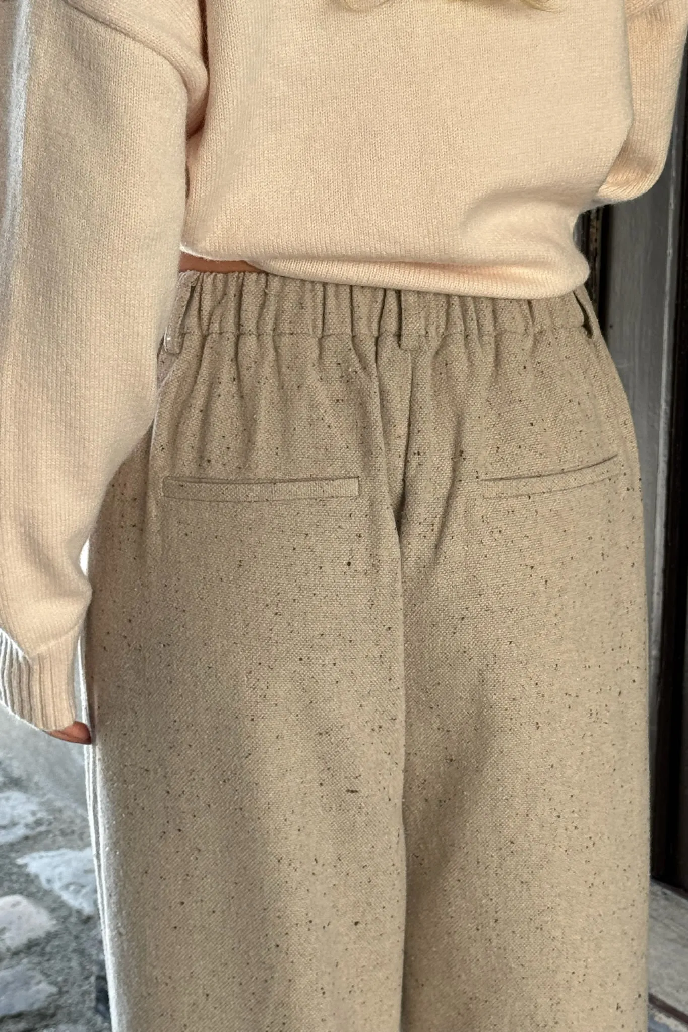 ClaraIC Bukser - Beige Meleret