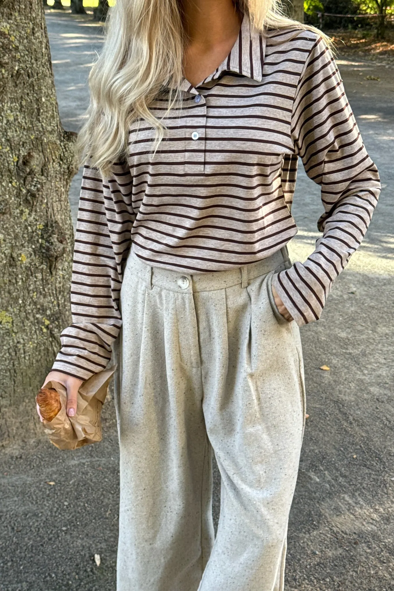 ClaraIC Bukser - Beige Meleret