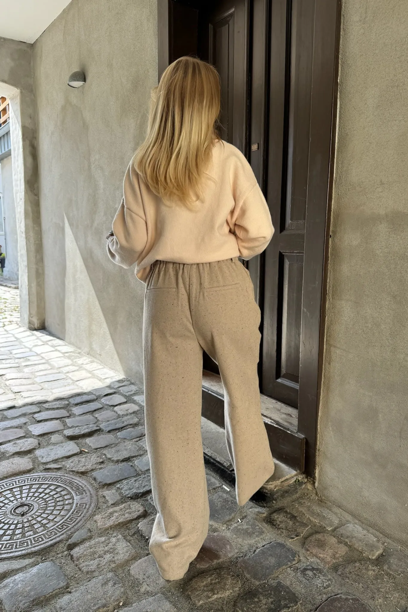 ClaraIC Bukser - Beige Meleret