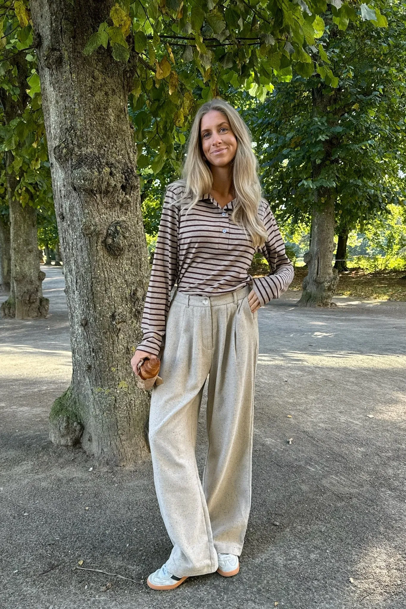ClaraIC Bukser - Beige Meleret