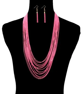 Colored Chain Necklace Set
