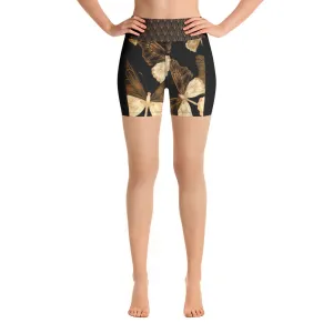 Copper Butterflies - Yoga Shorts