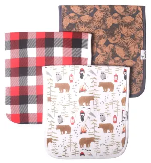 Copper Pearl Lumberjack Premium Burp Cloth Set