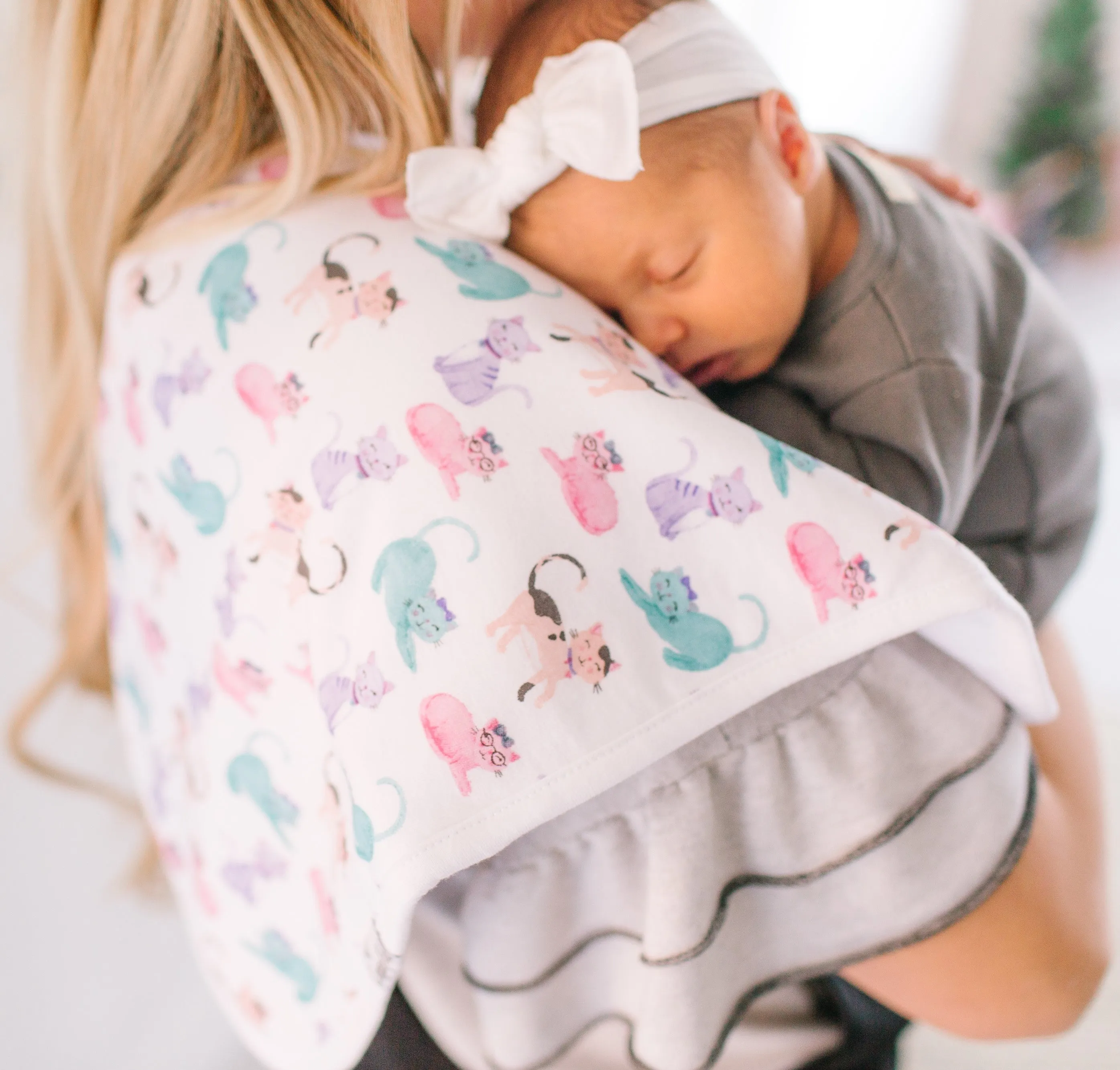 Copper Pearl Sassy (Cats) Premium Burp Cloth Set
