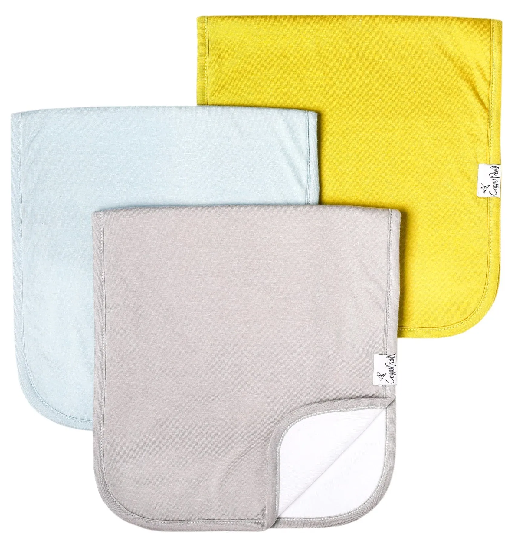 Copper Pearl Stone Burp Cloth Set