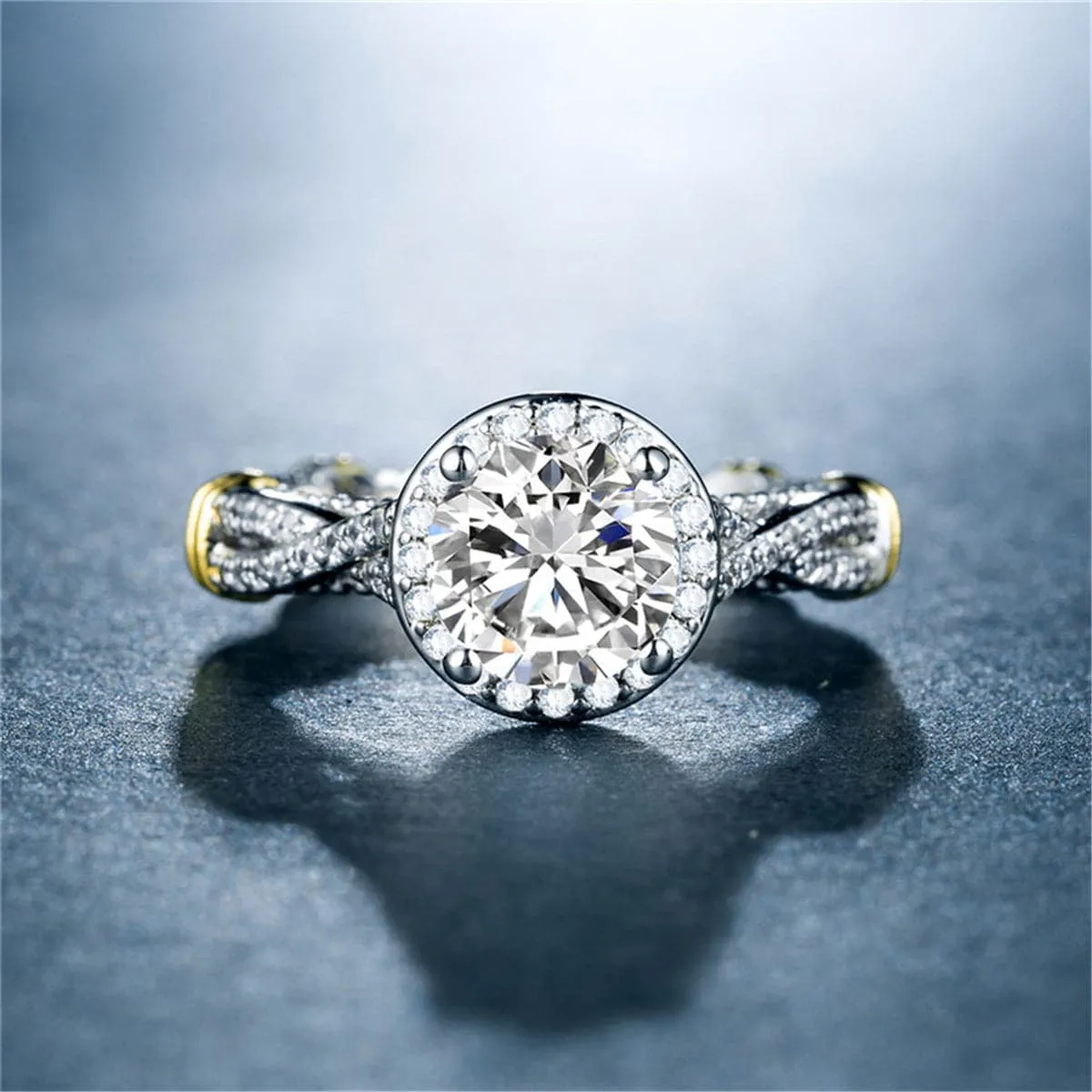 Cubic Zirconia & Crystal Infinity Cocktail Ring