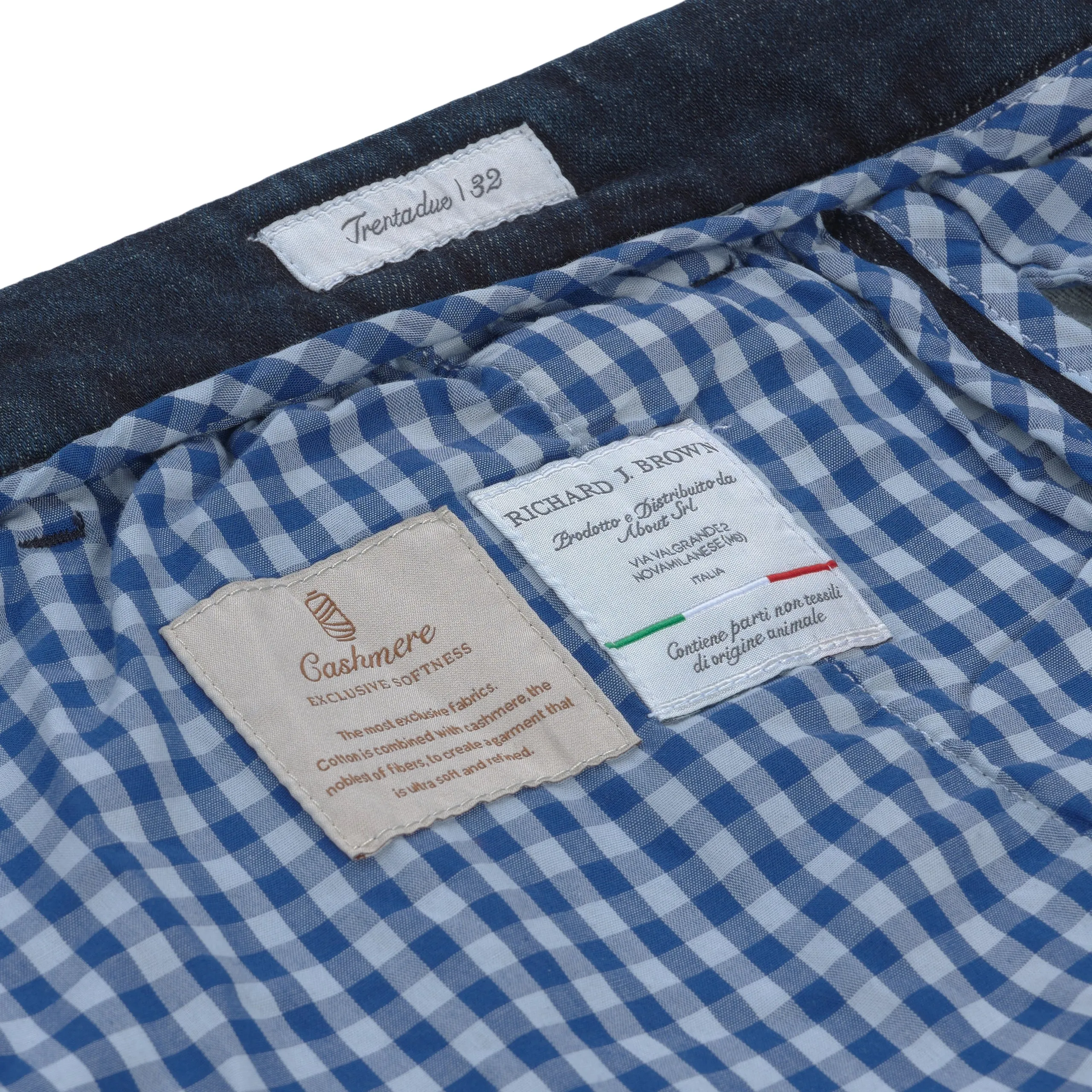Denim Cotton Trousers in Dark Blue