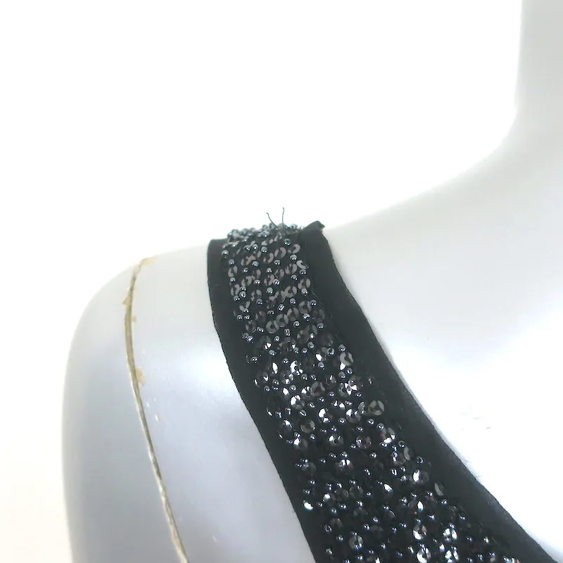 Diane von Furstenberg Pellina Sequined and Beaded Tank Top Black Size 8