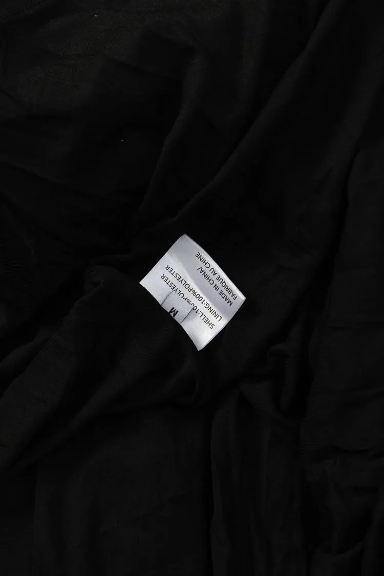 Dixie Double Breasted Solid Tops Black Underlay Skirt Elegant Two Piece Set