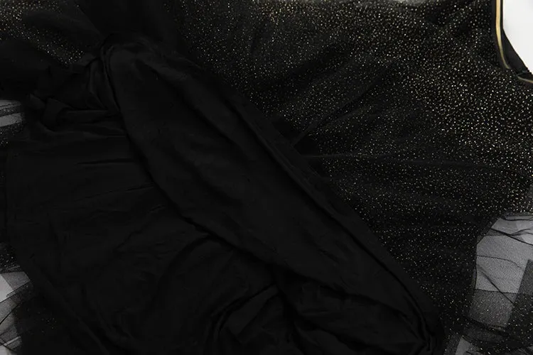 Dixie Double Breasted Solid Tops Black Underlay Skirt Elegant Two Piece Set