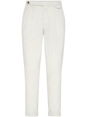 Double darts cotton trousers