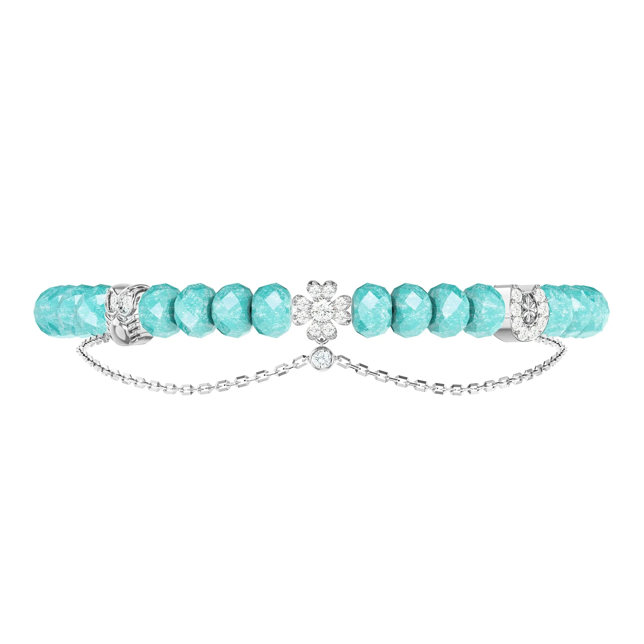 Double Layered Amazonite Rondelle Bracelet